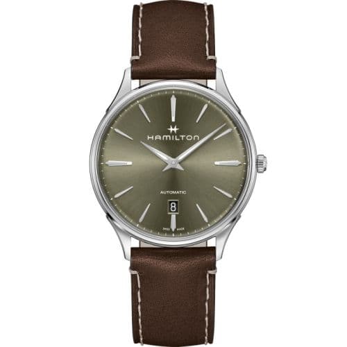 Hamilton Jazzmaster Thinline Auto 40 Stainless Steel / Green