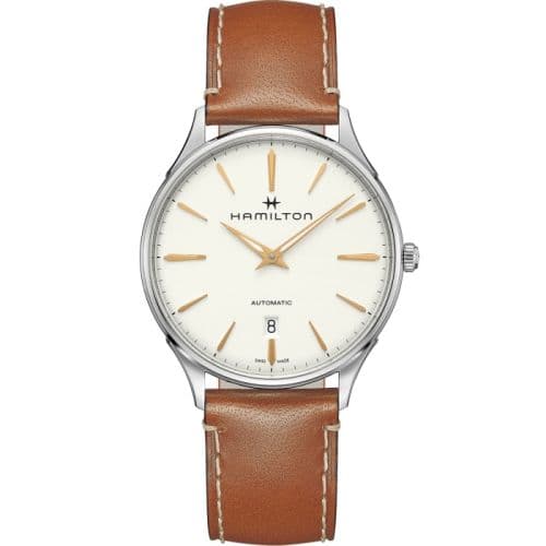 Hamilton Jazzmaster Thinline Auto 40 Stainless Steel / White