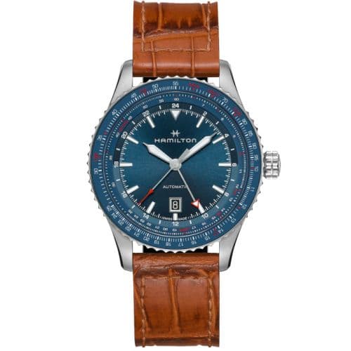 Hamilton Khaki Aviation Converter Auto GMT Stainless Steel / Blue