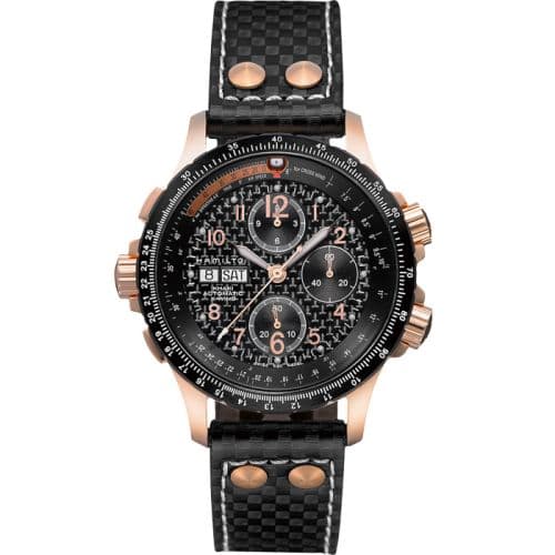 Hamilton Khaki Aviation X-Wind Auto Chrono Red Gold / Carbon
