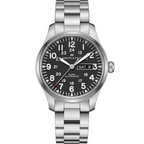 Hamilton Khaki Field Day Date Auto Stainless Steel / Black / Bracelet