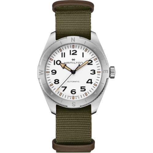 Hamilton Khaki Field Expedition 41 Stainless Steel / White / NATO