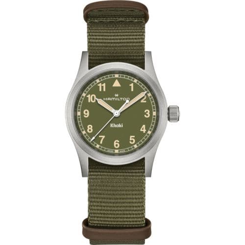 Hamilton Khaki Field Quartz 33 Stainless Steel / Green