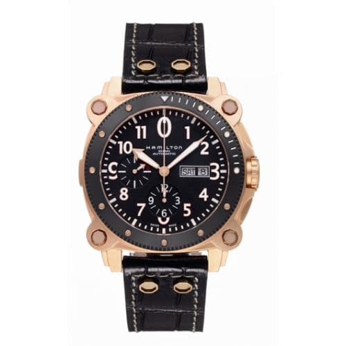 Hamilton Khaki Navy BeLOWZERO Auto Chrono Rose Gold / Black