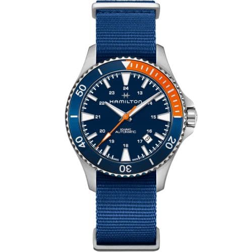 Hamilton Khaki Navy Scuba Auto Stainless Steel / Blue / NATO