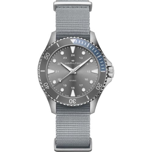 Hamilton Khaki Navy Scuba Quartz 37 Stainless Steel / Grey / NATO
