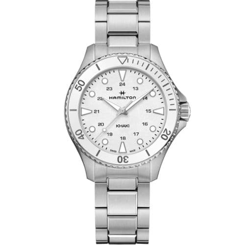 Hamilton Khaki Navy Scuba Quartz 37 Stainless Steel / White / Bracelet