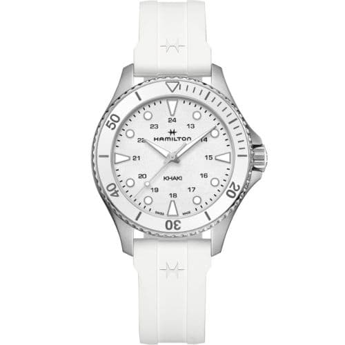 Hamilton Khaki Navy Scuba Quartz 37 Stainless Steel / White / Rubber