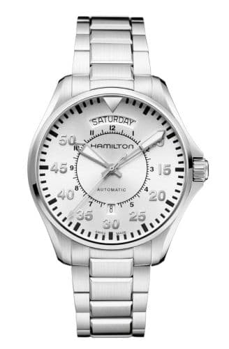 Hamilton Khaki Pilot Day Date Auto 42 Stainless Steel / Silver / Bracelet