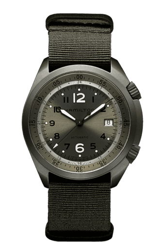 Hamilton Khaki Pilot Pioneer Alu Olive Green Auto