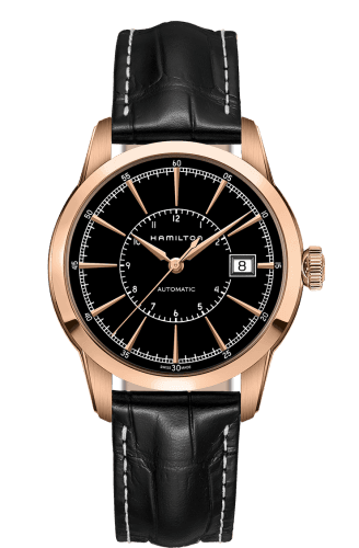 Hamilton Railroad 40 Auto Rose Gold / Black