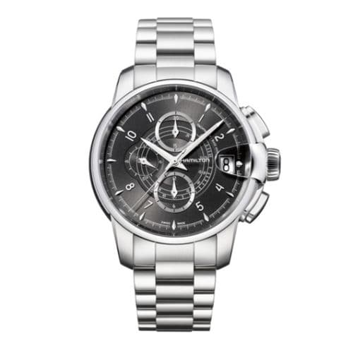 Hamilton Railroad 46 Chrono Stainless Steel / Black / Bracelet