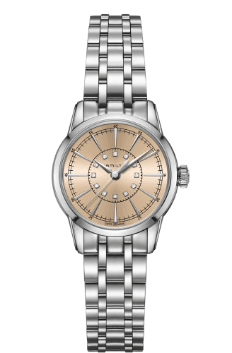 Hamilton Railroad Lady 28 Quartz Stainless Steel / Champagne / Bracelet
