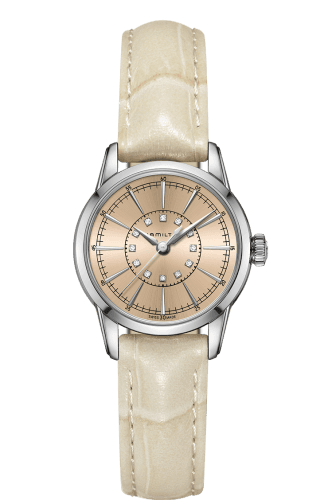 Hamilton Railroad Lady 28 Quartz Stainless Steel / Champagne
