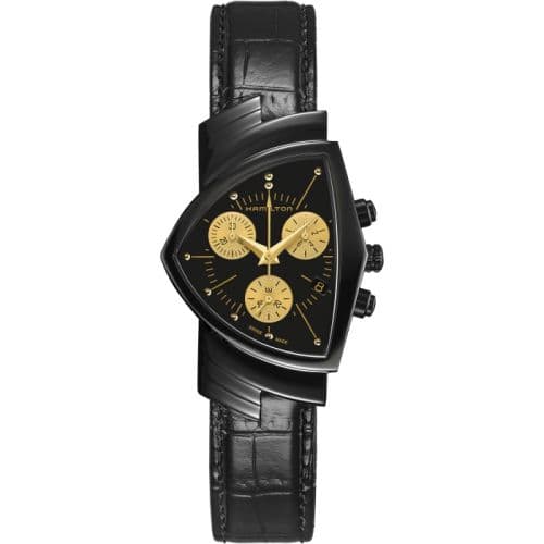 Hamilton Ventura Chrono Quartz 32.3 Black & Gold