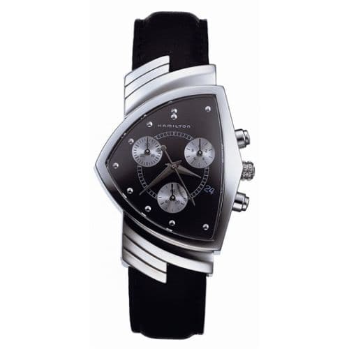 Hamilton Ventura Chrono Quartz 32.3 Stainless Steel / Black