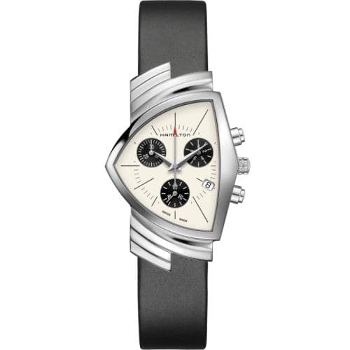 Hamilton Ventura Chrono Quartz 32.3 Stainless Steel / Panda / Bracelet