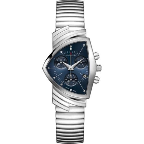 Hamilton Ventura Chrono Quartz Stainless Steel / Blue Suede Shoes / Bracelet