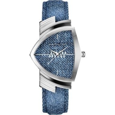 Hamilton Ventura Gents Stainless Steel / Blue Jeans