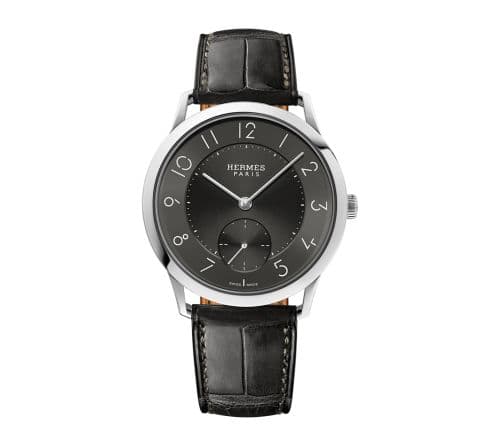 Hermès Slim d'Hermès GM Stainless Steel / Graphite