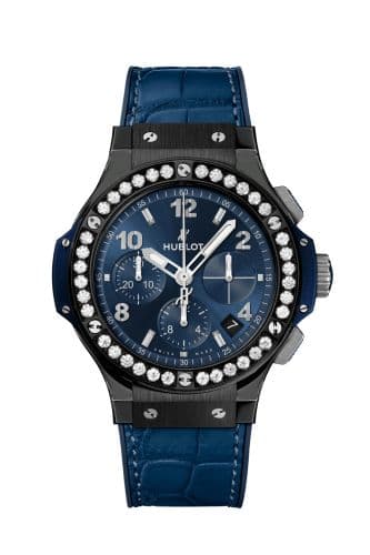 Hublot Big Bang Original 41 Ceramic - Diamond / Blue / Alligator