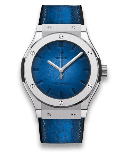Hublot Classic Fusion 45 Berluti Scritto Titanium / Blue