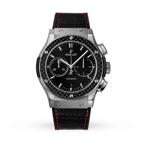 Hublot Classic Fusion 45 Chronograph Titanium / Black / Watches of Switzerland