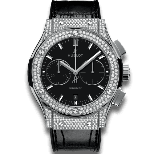 Hublot Classic Fusion 45 Chronograph Titanium / Pavé
