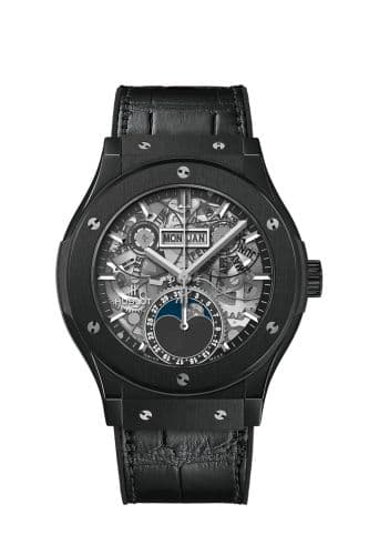 Hublot Classic Fusion Aerofusion Moonphase Black Magic / Alligator