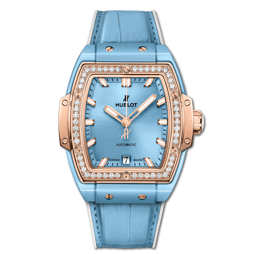 Hublot Spirit of Big Bang 39 Light Blue Ceramic / King Gold / Diamonds