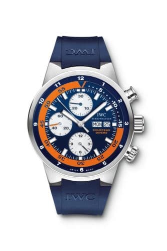 IWC Aquatimer Chronograph Stainless Steel / Blue / Rubber / Cousteau Divers 2007