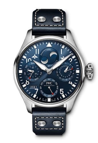 IWC Big Pilot's Watch Perpetual Calendar Stainless Steel / Blue