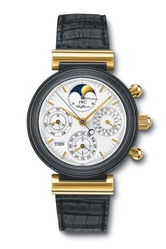 IWC Da Vinci Perpetual Black Ceramic / Yellow Gold / White / German