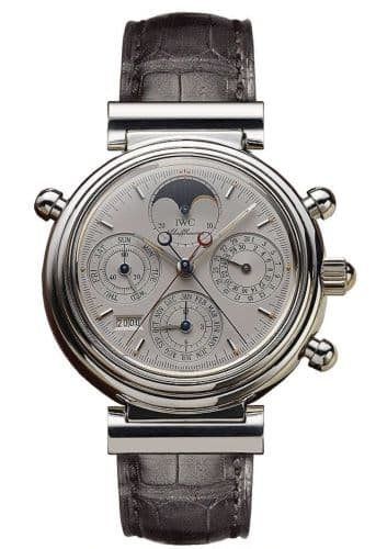 IWC Da Vinci Perpetual Rattrapante Platinum / Silver / English