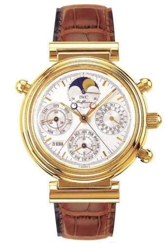 IWC Da Vinci Perpetual Rattrapante Yellow Gold / Silver / English