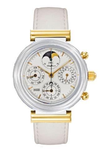 IWC Da Vinci Perpetual White Ceramic / Yellow Gold / White / German
