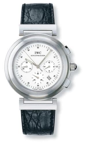 IWC Da Vinci SL Chronograph MecaQuartz Stainless Steel Brushed / White / Croco