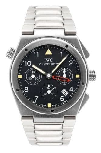 IWC Ingenieur Mecaquartz Chronograph Alarm Stainless Steel / Black / Bracelet