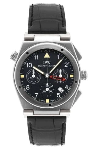IWC Ingenieur Mecaquartz Chronograph Alarm Stainless Steel / Black / Strap