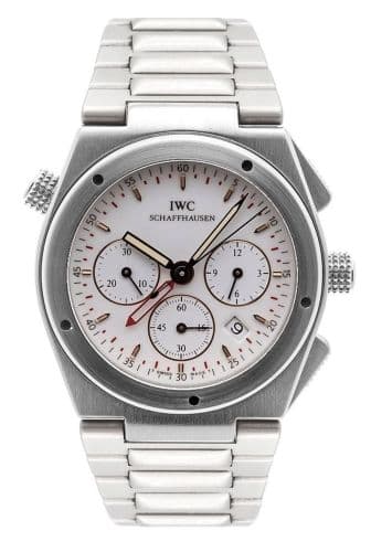 IWC Ingenieur Mecaquartz Chronograph Alarm Stainless Steel / White / Bracelet