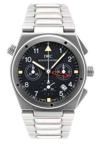 IWC Ingenieur Mecaquartz Chronograph Alarm White Gold / Black / Bracelet