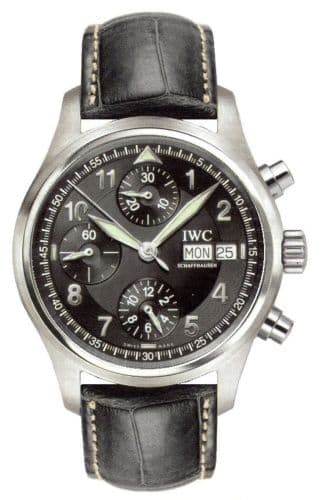 IWC Pilot's Watch Spitfire Chronograph Stainless Steel / Black / English / Strap