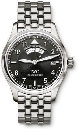 IWC Pilot's Watch Spitfire UTC Stainless Steel / Black / Bracelet
