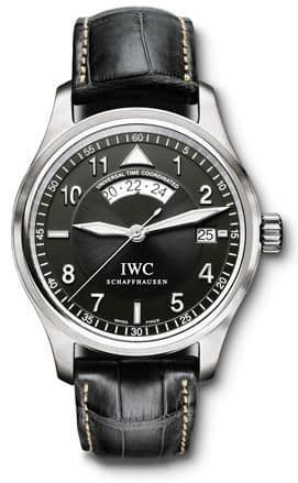 IWC Pilot's Watch Spitfire UTC Stainless Steel / Black / Strap