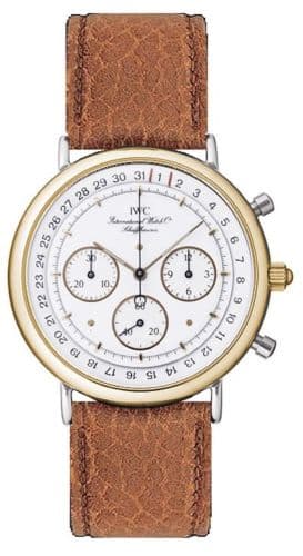 IWC Portofino Chronograph MecaQuartz Stainless Steel / Yellow Gold / White / Alligator