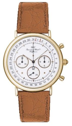 IWC Portofino Chronograph MecaQuartz Yellow Gold / White / Alligator
