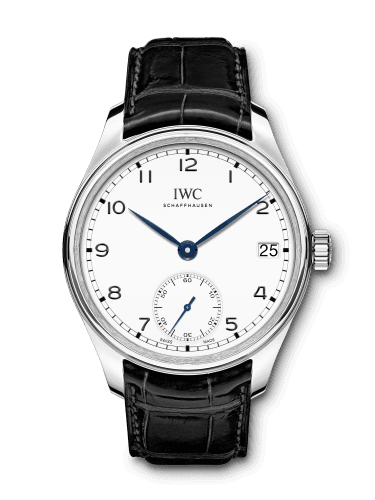 IWC Portugieser Hand-Wound Eight Days "150 Years" Stainless Steel / White