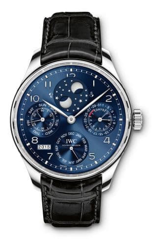 IWC Portugieser Perpetual Calendar Double Moon White Gold / Blue