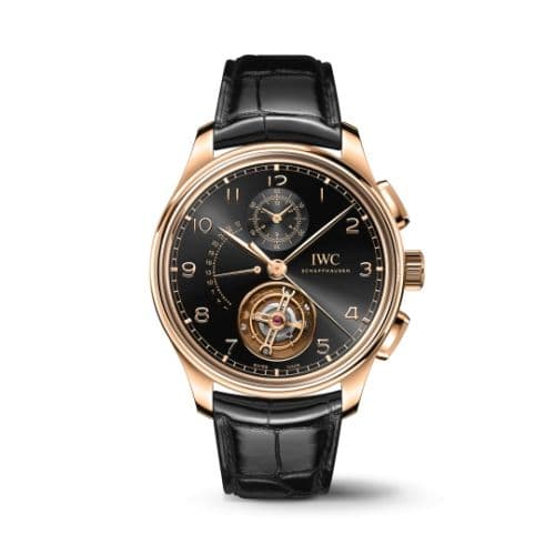 IWC Portugieser Tourbillon Rétrograde Chronograph Armor Gold / Black