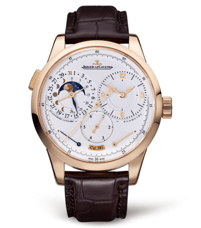 Jaeger-LeCoultre Duomètre Quantième Lunaire Pink Gold / Silver / Alligator